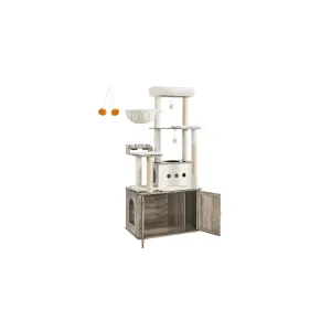 66.9-Inch Cat Condo with Food Stationr