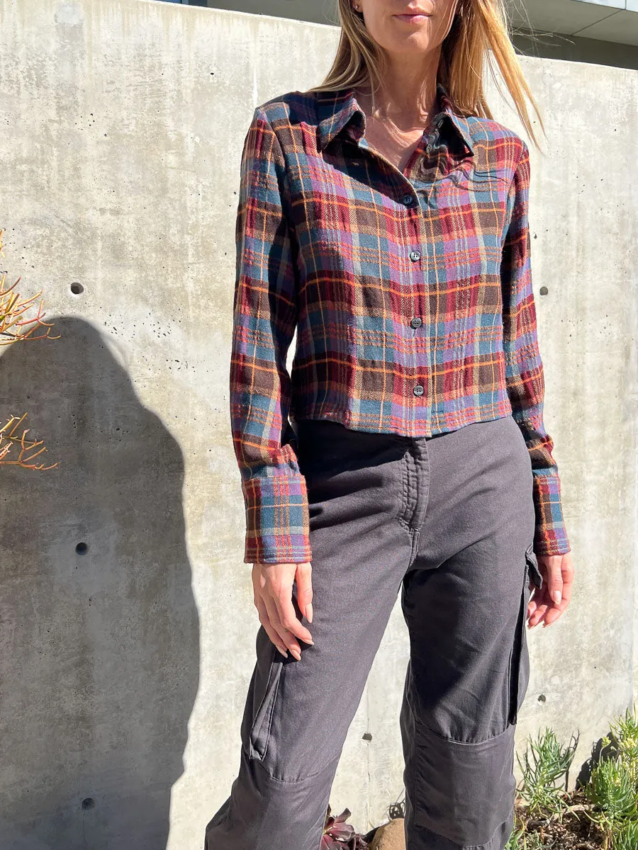 Austin Shirt in Mulberry Plaid - Mulberry
