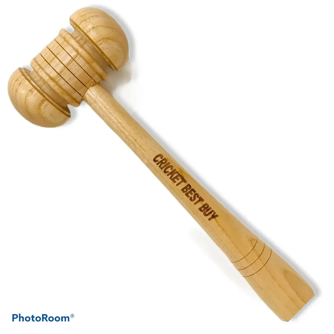 Cricket Bat Mallet and Grip Cone Combo by CBB Knock in Bat Apply Grip