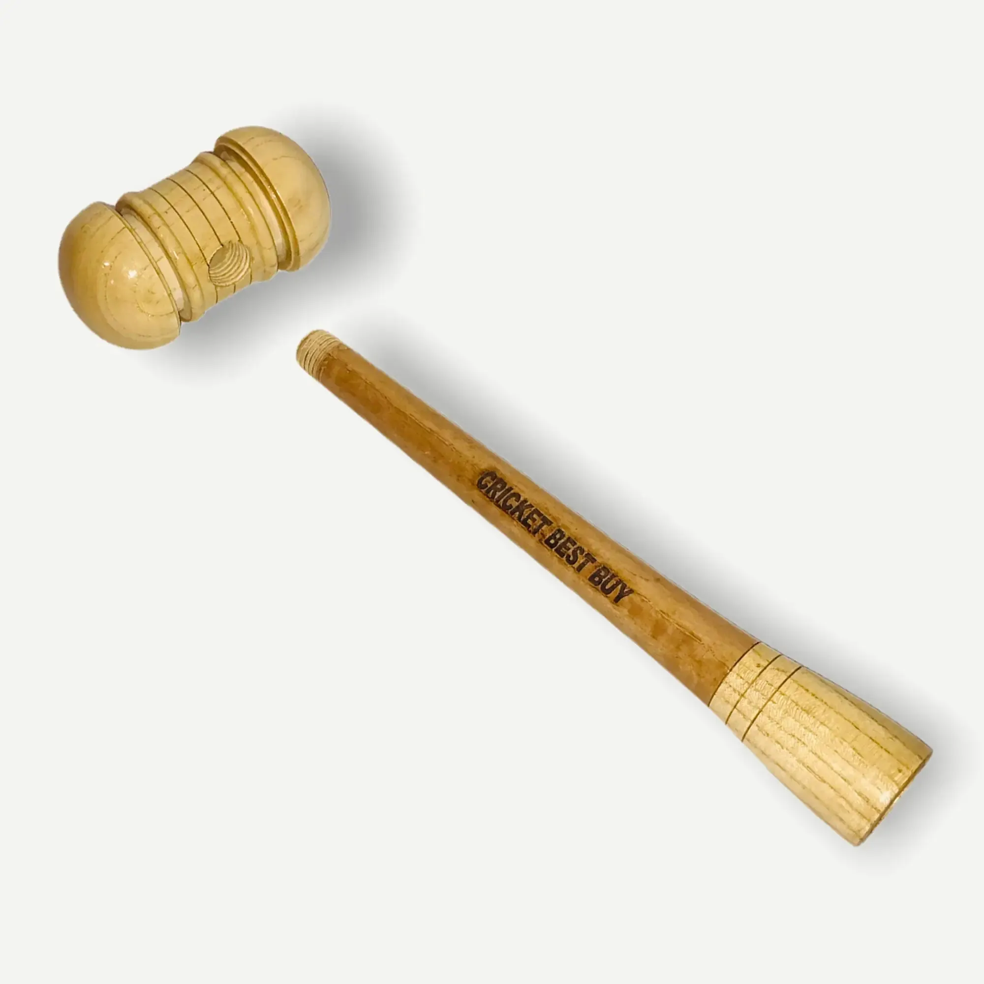 Cricket Bat Mallet and Grip Cone Combo by CBB Knock in Bat Apply Grip