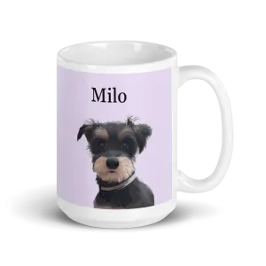 Custom Dog Portrait Mug | Lilac