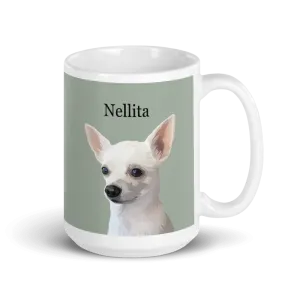 Custom Dog Portrait Mug | Olive