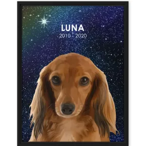 Custom Memorial Dog Portrait | North Star