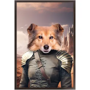 DESSERT CROSSING 1 - Game of Thrones & House Of Dragons Inspired Custom Pet Portrait Framed Satin Paper Print