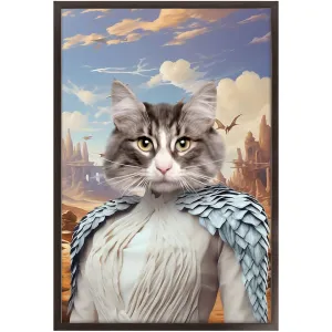DESSERT CROSSING 2 - Game of Thrones & House Of Dragons Inspired Custom Pet Portrait Framed Satin Paper Print