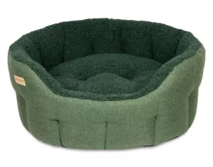 Earthbound Pine Green Tweed Sherpa Snuggle Bed
