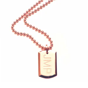 Gold Dog Tag - 18-Karat Amber Hue Gold Dog Tag (Customizable)