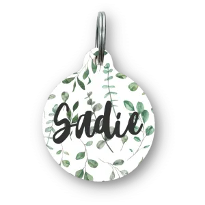 Greenery Circle Pet Tag