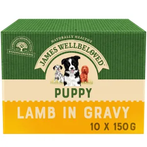 James Wellbeloved | Gluten Free Wet Puppy Food | Lamb - 150g Pouch Bulk Packs