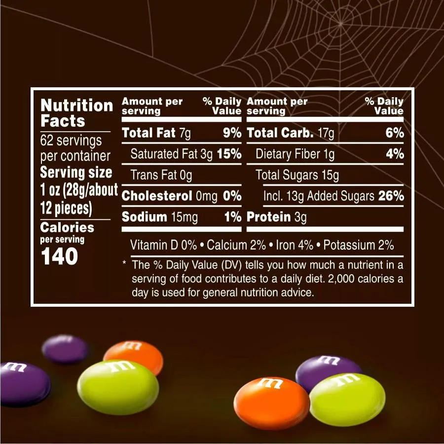 M&M's Ghoul's Mix Peanut Chocolate Candy Jar - 62 Oz