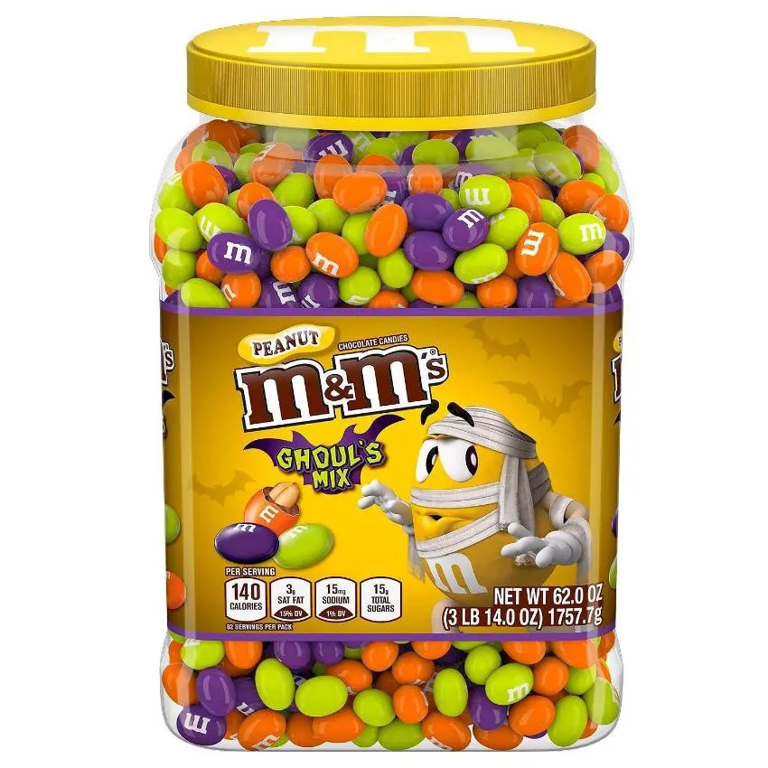 M&M's Ghoul's Mix Peanut Chocolate Candy Jar - 62 Oz