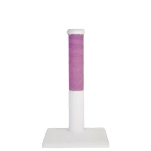 Noba Classic 28" Scratching Post - White Faux Fur