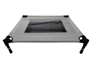 Pawise Pet Cot | Raised Comfort Dog Bed - Grey