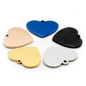 Silver Heart Shaped Pet ID Tag | Laser Engraved