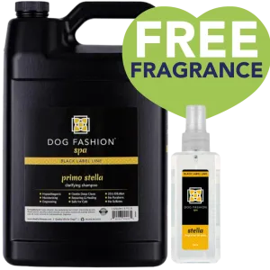 Stella Primo Clarifying Shampoo Gallon with Stella Fragrance 200 ml Set by Dog Fashion Spa