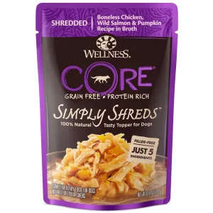 Wellness CORE Simply Shreds Shredded Chicken, Salmon and Pumpkin Wet Dog Food 79g x 12^^^