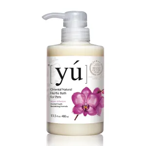 YU Oriental Natural Herbs Bath Shampoo for Cats & Dogs -  Orchid Youth Revitalizing formula (400ml)